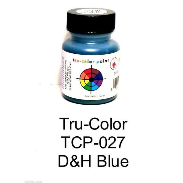 Tru-Color Paint Tru-Color Paint TCP027 1 oz D & H Delaware & Hudson Blue Paint Bottle TCP027